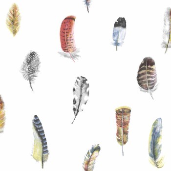 feather look multicolored wallpaper Global Fusion Essener G56401