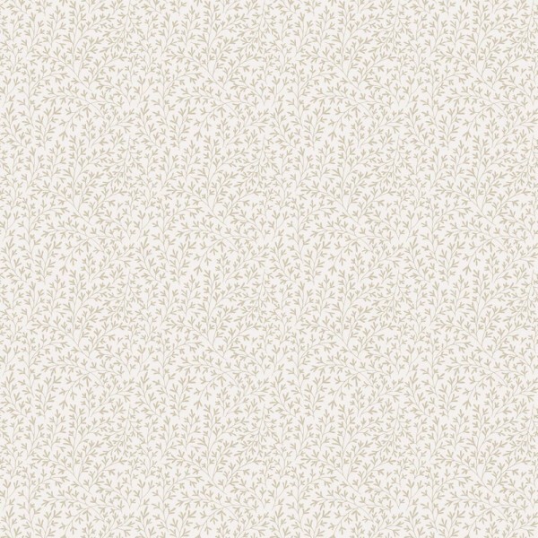Leaves and branches non-woven wallpaper beige and white Blooming Garden Rasch Textil 084047