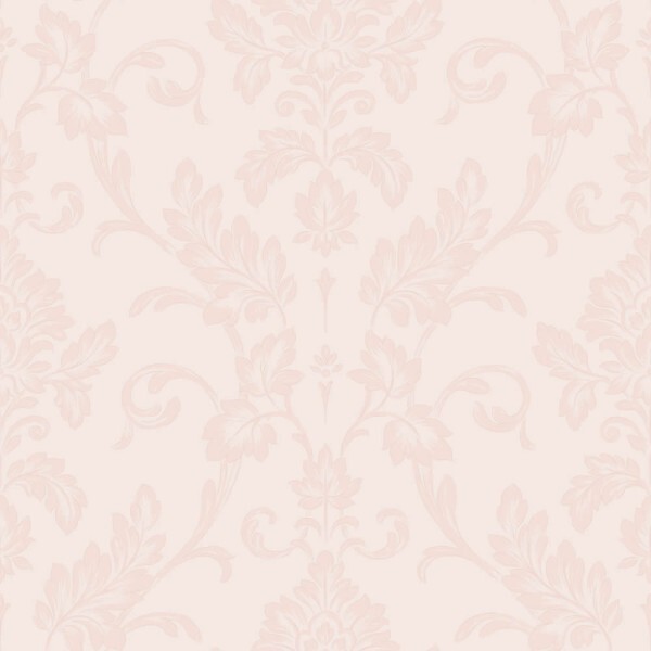 leaf pattern wallpaper soft pink Italian Style Essener 21787