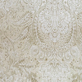 Cream non-woven wallpaper fine ornaments Tropical Hohenberger 26705