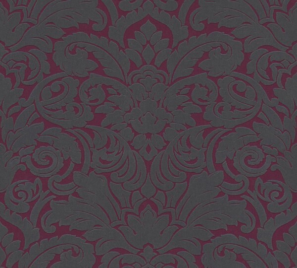 AS Creation Castello 33583-5 lila-grau Verzierungen Ornamente Velour Tapete