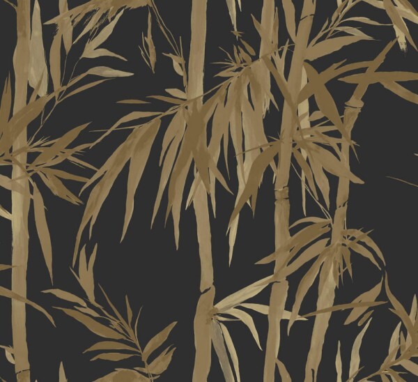 wallpaper bamboo motif black 1521