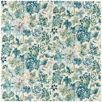 various leaves and flowers beige furnishing fabric Sanderson Harlequin - Color 1 HTEF121015