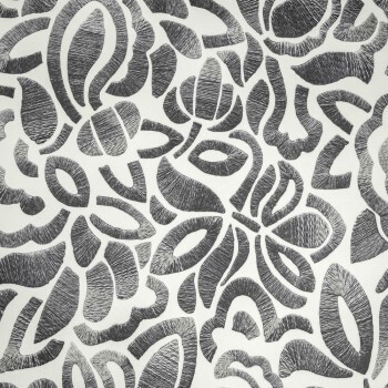 Dark gray pattern on beige background non-woven wallpaper beige Pepper Hohenberger 81339-HTM