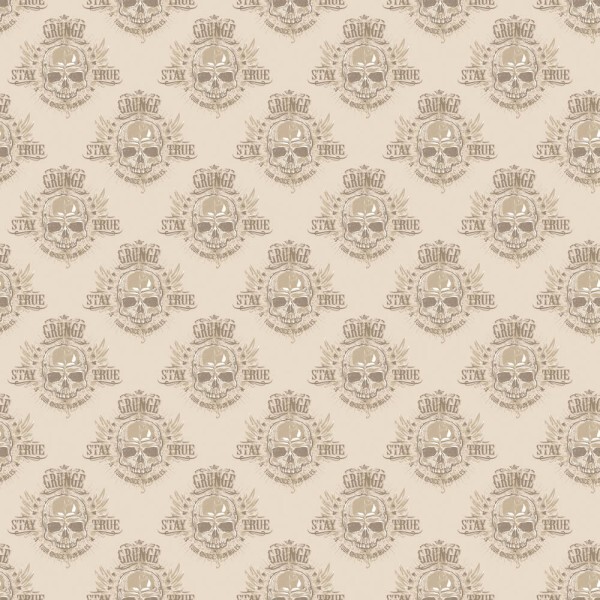 Skull wallpaper cream grunge Essener G45367