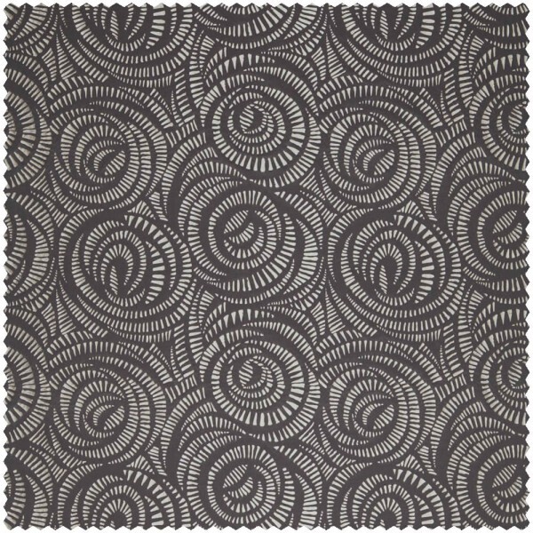 Spiralenartiges Muster braun Dekostoff Sanderson Harlequin - Colour 1 HFRA131923
