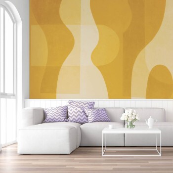 Yellow Mural Fluid Forms 27023-HTM GMM Hohenberger