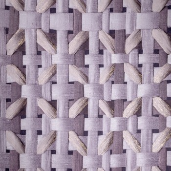 Coarsely woven pattern non-woven wallpaper violet Pepper Hohenberger 65336-HTM