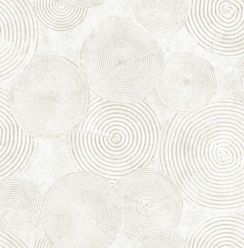 beige wallpaper circle pattern Charleston Rasch Textil 030300