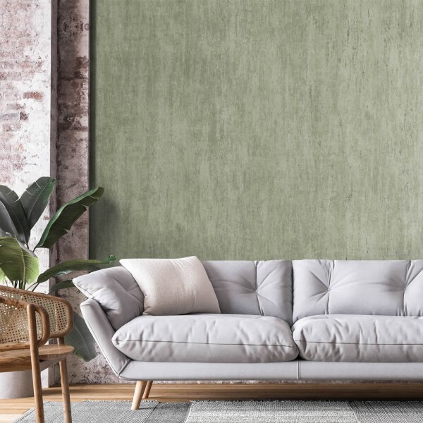 Sage green non-woven wallpaper gloss effects Urban Classics Hohenberger 64853-HTM