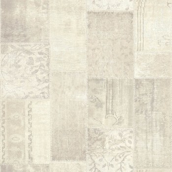 Boho Chic Rasch Textil 23-148329 Tapete perlweiß kariert