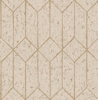 non-woven wallpaper squares, lines beige 026702