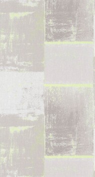 Musterwand Vliestapete grau grün neon Casadeco - Gallery GLRY86172426