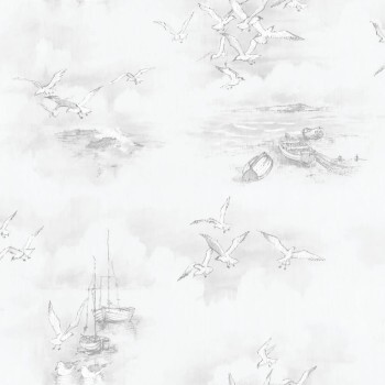 Bird Pattern Gray Wallpaper Global Fusion Essener G56424