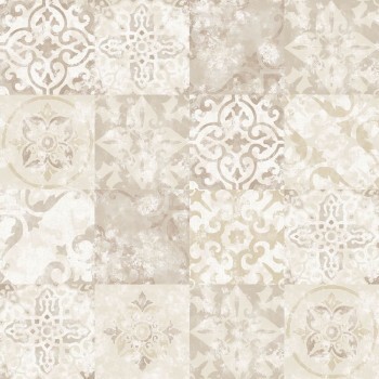 Ornament Pattern Beige Wallpaper Kitchen Recipes Essener G12288