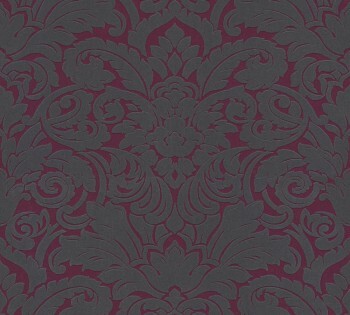 AS Creation Castello 33583-5 lila-grau Verzierungen Ornamente Velour Tapete