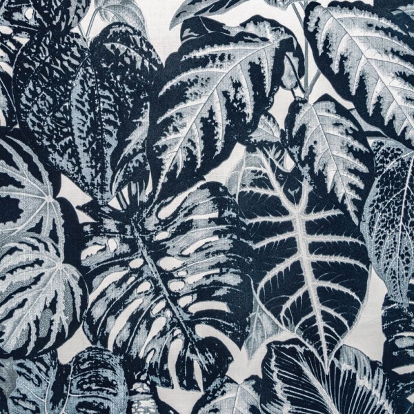 Tropical plants non-woven wallpaper blue Feel Hohenberger 81264-HTM
