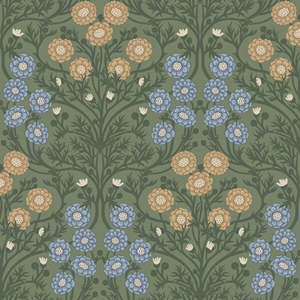 Blütentapete Muster grün Ekbacka 014019