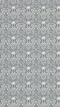 Wild Flower Pattern Blue Wallpaper MEWW217199