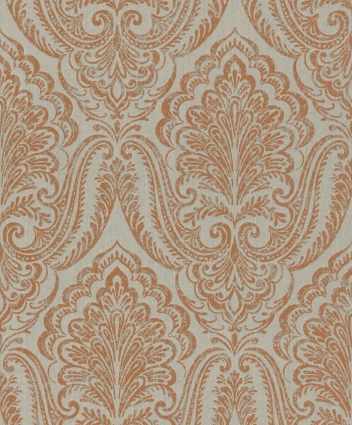 wallpaper stylized leaves beige 88716