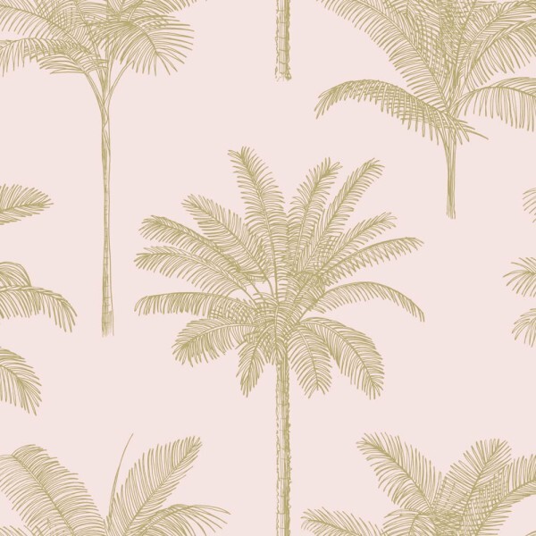 Palm tree look pink glossy Paradise 139164