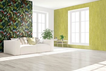 Uni wallpaper apple green non-woven wallpaper Tropical Hohenberger 26720