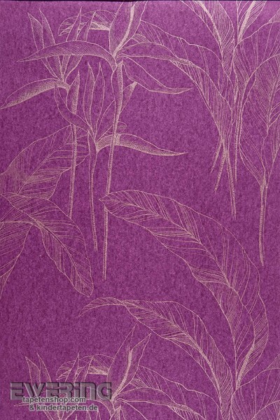 Casadeco Infinity 36-INF24845108 violett Vliestapete Blätter