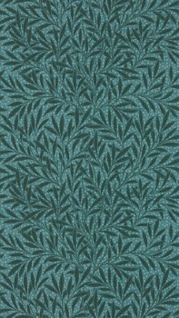 Curved Leafy Branches Wallpaper Blue MEWW217183