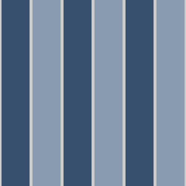 Musterstreifen blau Tapete Stripes 015026