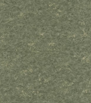 Graphic net pattern green non-woven wallpaper Composition Rasch 554359
