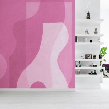 Abstract design mural Fluid Forms pink 27021-HTM GMM Hohenberger