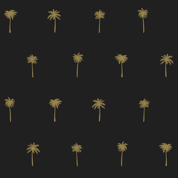Tapete Palmen schwarz Paradise 139161