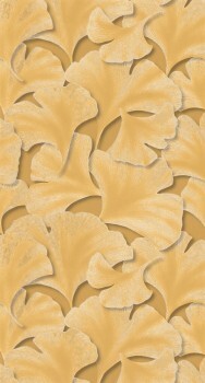 Large ginkgo leaves wallpaper ocher Casadeco - Ginkgo Texdecor GINK86242322