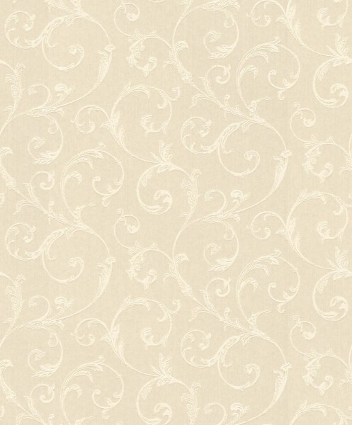 non-woven wallpaper tendril pattern cream 88839