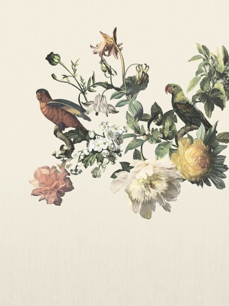 Creames Wandbild Blumen/Papagei Museum Eijffinger 307401