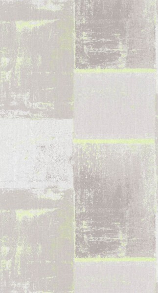 Pattern wall non-woven wallpaper gray green neon Casadeco - Gallery GLRY86172426