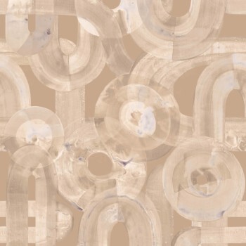 Beige brown non-woven wallpaper abstract pattern Salt Hohenberger 65327-HTM