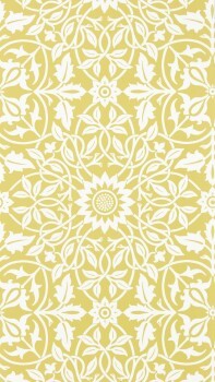 Yellow flowers and curved stems wallpaper MSIM217078