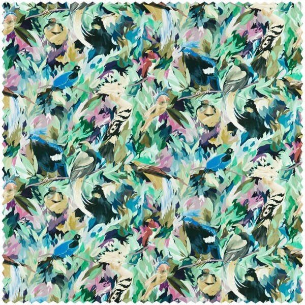 colorful birds of paradise colorful furnishing fabric Sanderson Harlequin - Color 1 HTEF121008