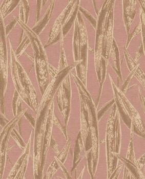 pink non-woven wallpaper leaf optics Waterfront Eijffinger 300802
