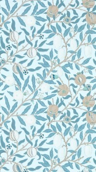 Wallpaper pomegranate pattern blue MSIM217084