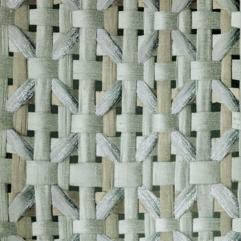 Coarsely braided pattern non-woven wallpaper green Pepper Hohenberger 65341-HTM